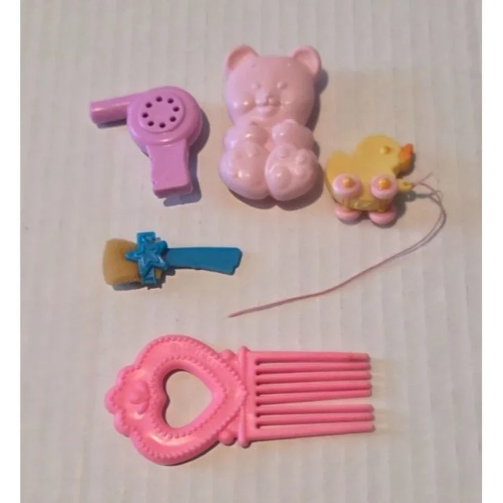 Lot of Vintage My Little Pony Accessories 80s Combs, Ducky, Blow Dryer, Sponge